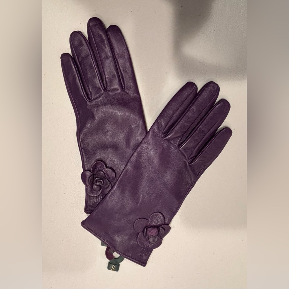 Lauren Ralph Lauren Purple Leather Gloves 💜